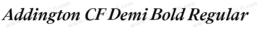 Addington CF Demi Bold Regular字体转换